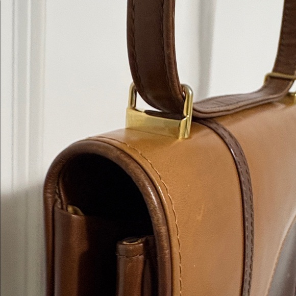 Vintage Gucci Equestrian Leather Shoulder Bag in brown 1970-80 - Picture 4 of 11